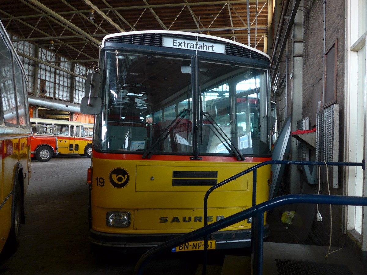 (156'916) - FRAM Drachten - Nr. 19/BN-NF-61 - Saurer/Tscher (ex Karlen, Stalden Nr. 4; ex P 24'240) am 20. November 2014 in Drachten, Autobusmuseum