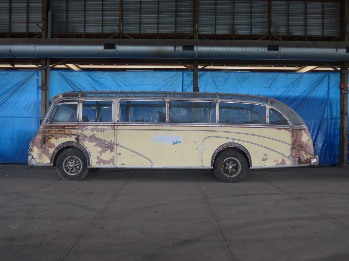 (156'944) - FRAM Drachten - Nr. 15 - Saurer/Lauber (ex Merkus, Nijmegen; ex Berger, Niederurnen; ex Schneider, Ermenswil) am 20. November 2014 in Drachten, Autobusmuseum