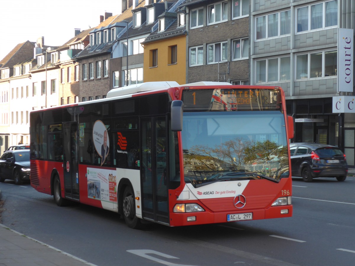 (157'226) - ASEAG Aachen - Nr. 196/AC-L 297 - Mercedes am 21. November 2014 beim Hauptbahnhof Aachen 