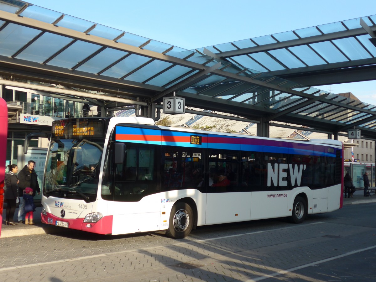 (157'303) - MBus, Mnchengladbach - Nr. 1405/MG-EB 1405 - Mercedes am 22. November 2014 beim Hauptbahnhof Mnchengladbach