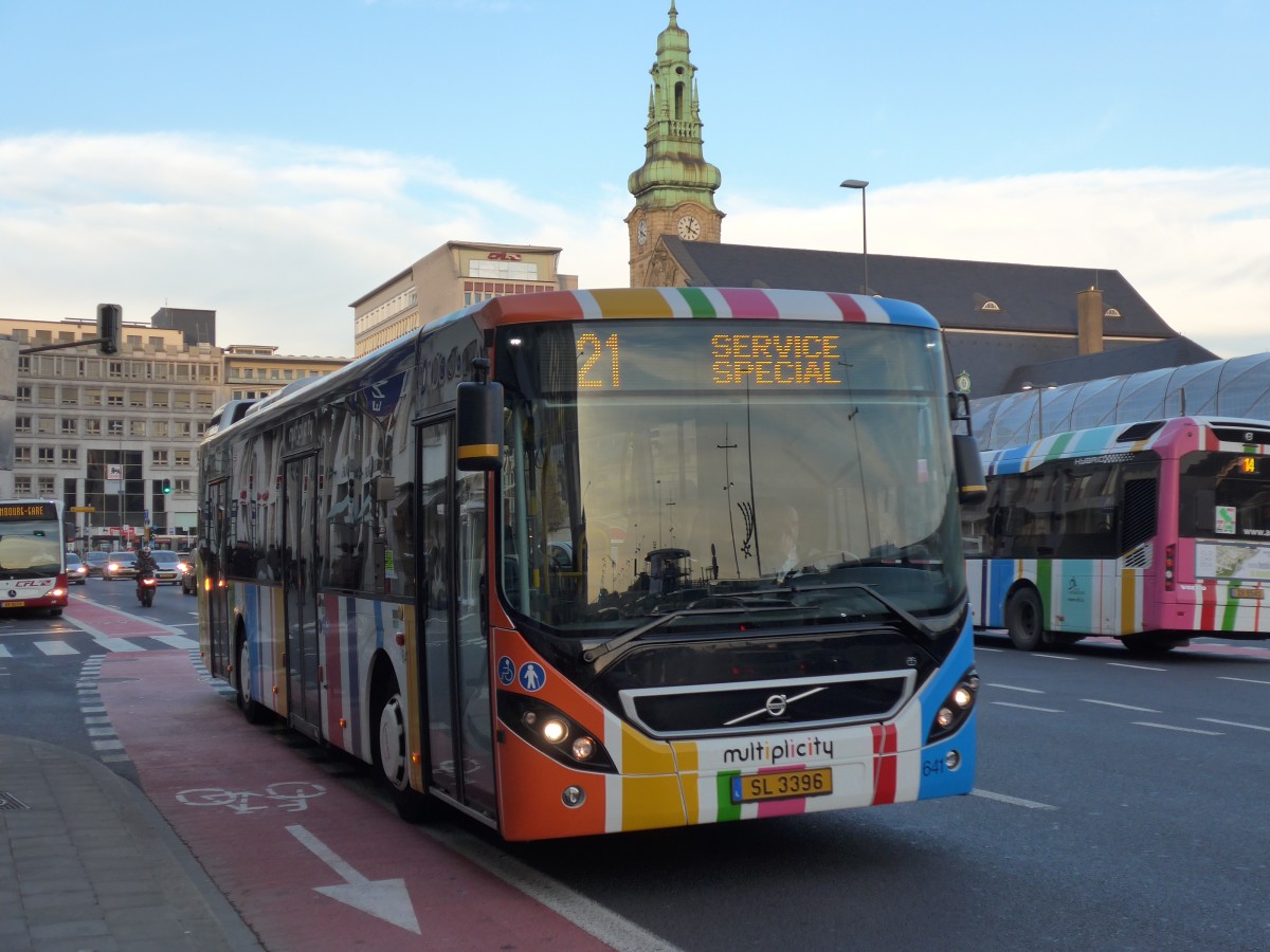 (157'423) - AVL Luxembourg - Nr. 641/SL 3396 - Volvo am 22. November 2014 beim Bahnhof Luxembourg