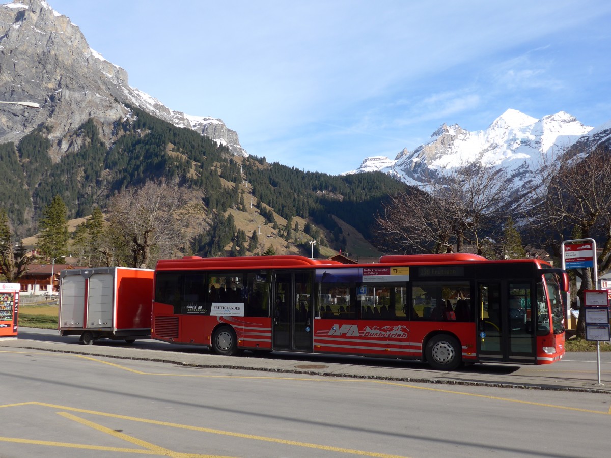 (157'873) - AFA Adelboden - Nr. 27/BE 26'773 - Mercedes am 22. Dezember 2014 beim Bahnhof Kandersteg