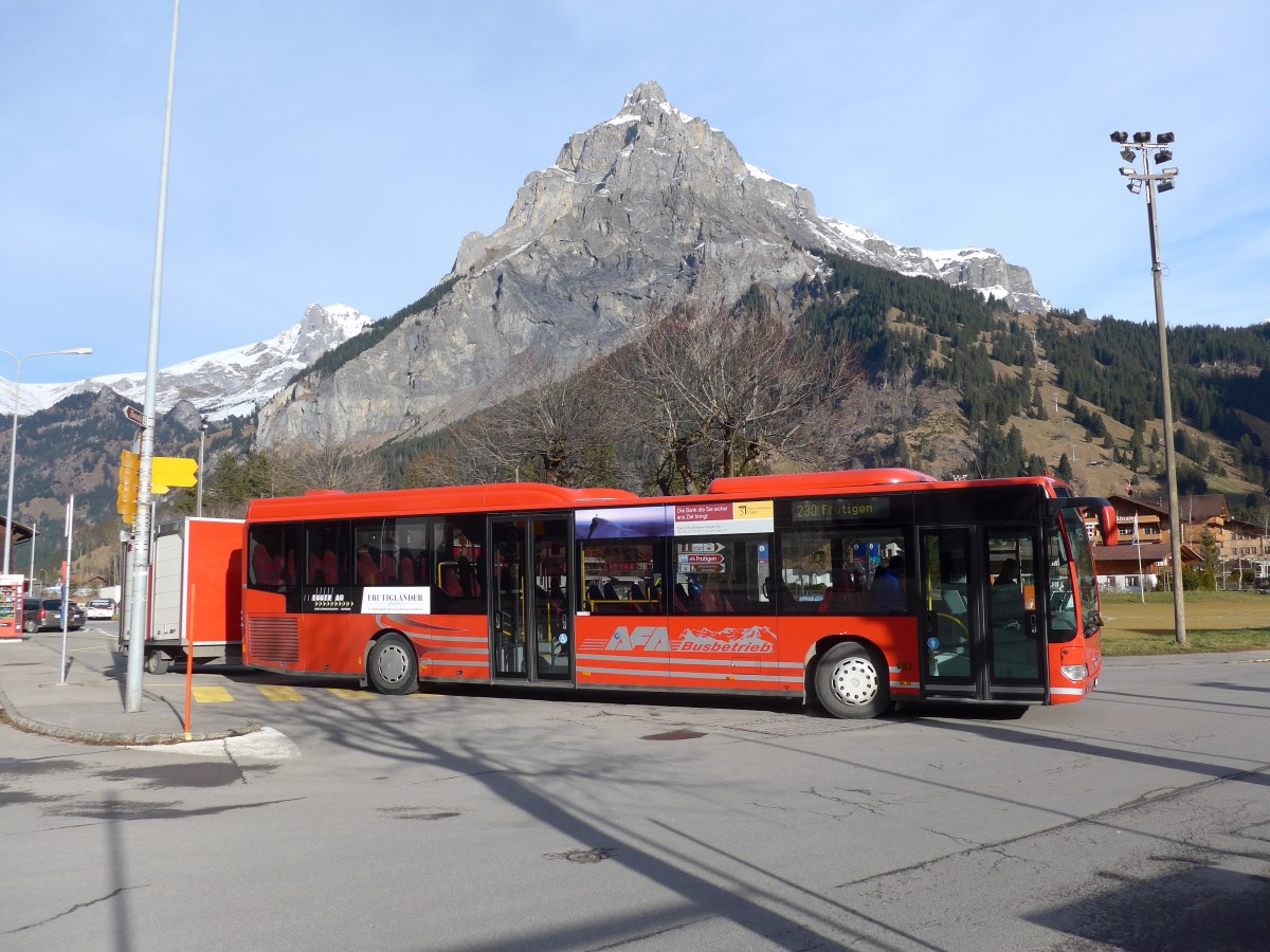 (157'874) - AFA Adelboden - Nr. 27/BE 26'773 - Mercedes am 22. Dezember 2014 beim Bahnhof Kandersteg