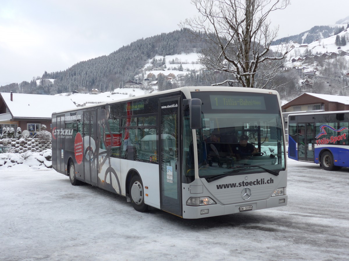 (157'928) - EAB Engelberg - Nr. 1/OW 10'195 - Mercedes (ex TC La Chaux-de-Fonds Nr. 214) am 26. Dezember 2014 in Engelberg, Titlisbahnen