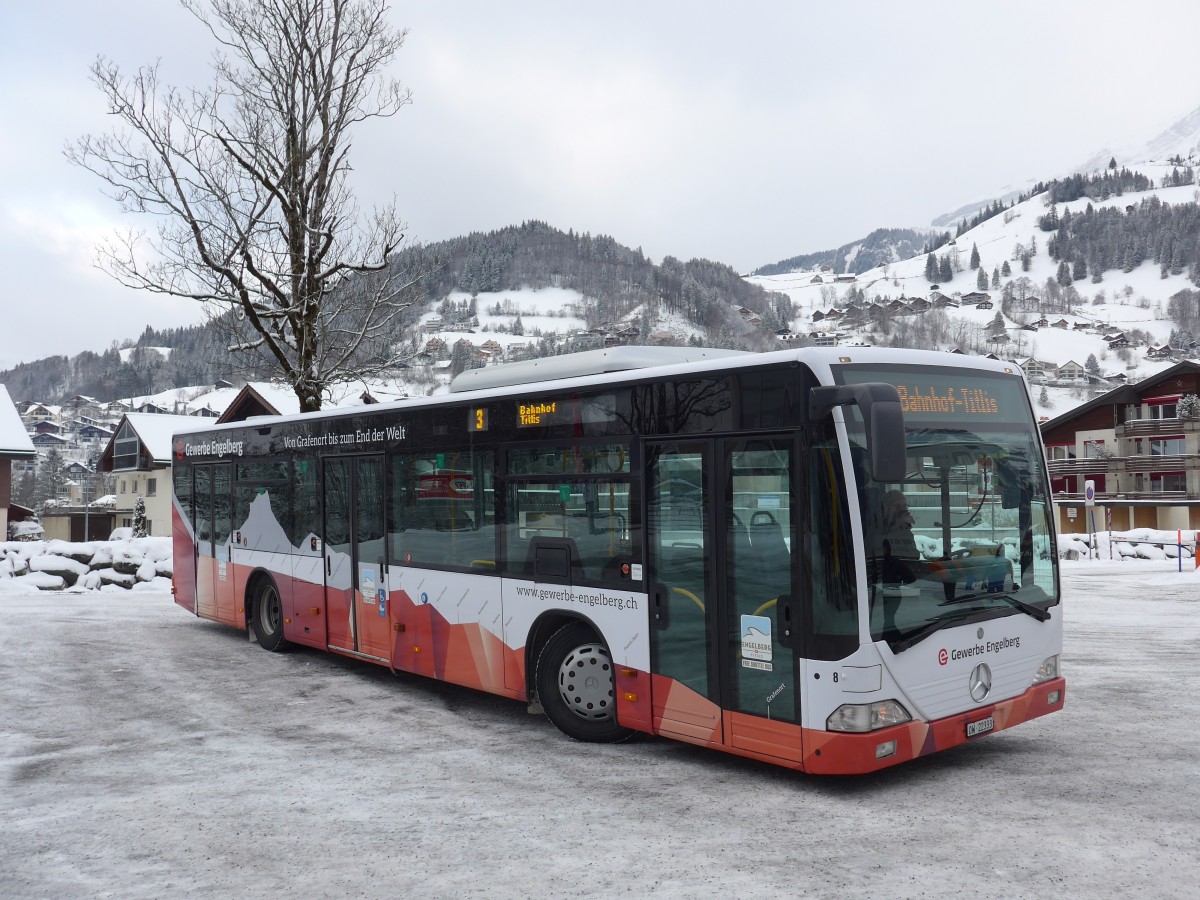 (157'935) - EAB Engelberg - Nr. 8/OW 22'333 - Mercedes (ex Ming, Sils-Maria; ex Vorfhrwagen EvoBus, D-Mannheim) am 26. Dezember 2014 in Engelberg, Titlisbahnen