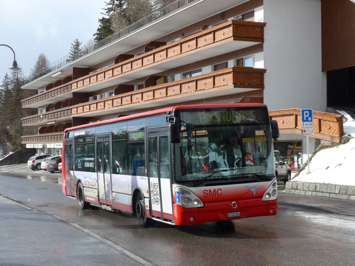 (158'199) - SMC Montana - Nr. 63/VS 122'663 - Irisbus am 4. Januar 2015 in Crans-Montana, Albert I