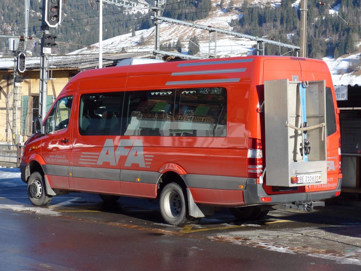 (158'230) - AFA Adelboden - Nr. 53/BE 210'631 - Mercedes am 5. Januar 2015 beim Bahnhof Zweisimmen