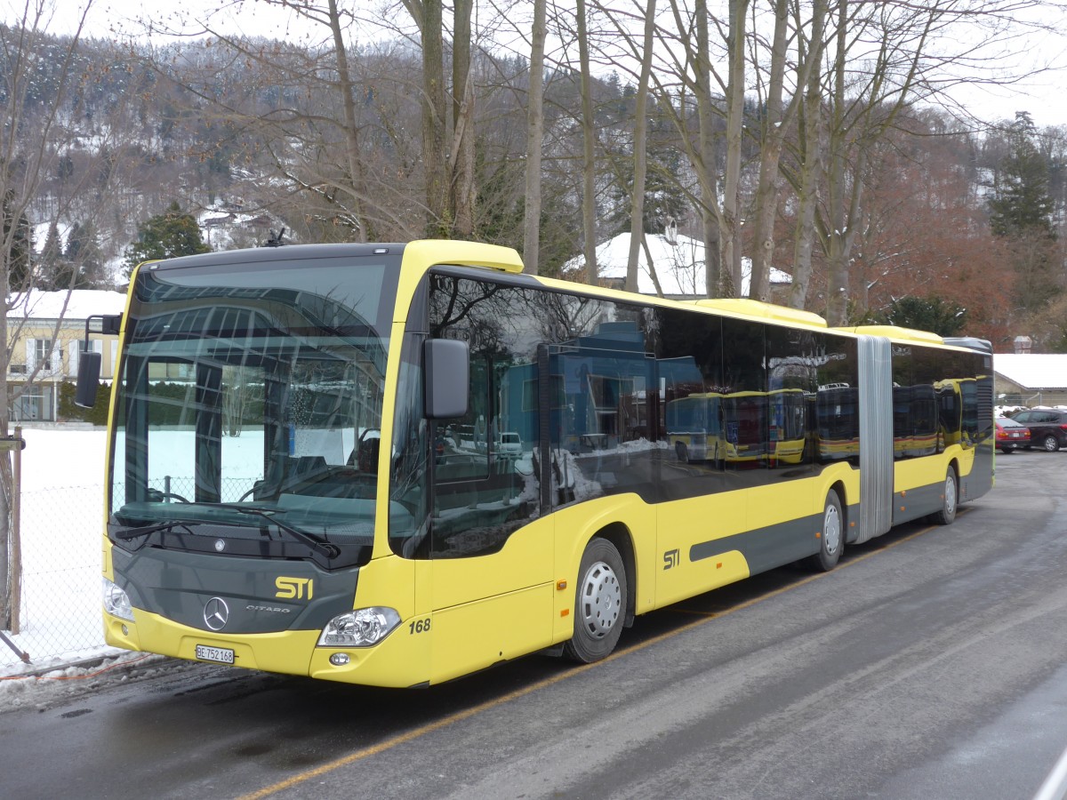 (158'505) - STI Thun - Nr. 168/BE 752'168 - Mercedes am 28. Januar 2015 bei der Schifflndte Thun