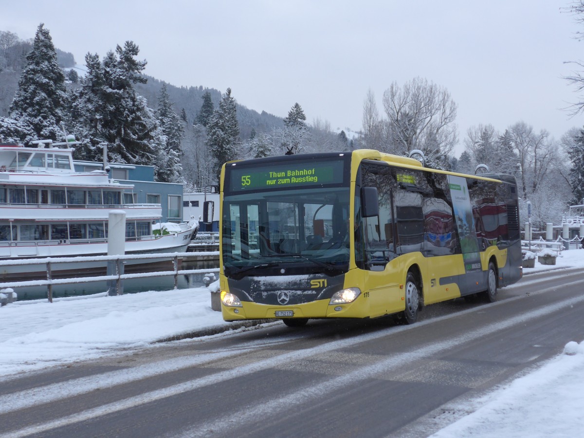 (158'517) - STI Thun - Nr. 175/BE 752'175 - Mercedes am 1. Februar 2015 bei der Schifflndte Thun