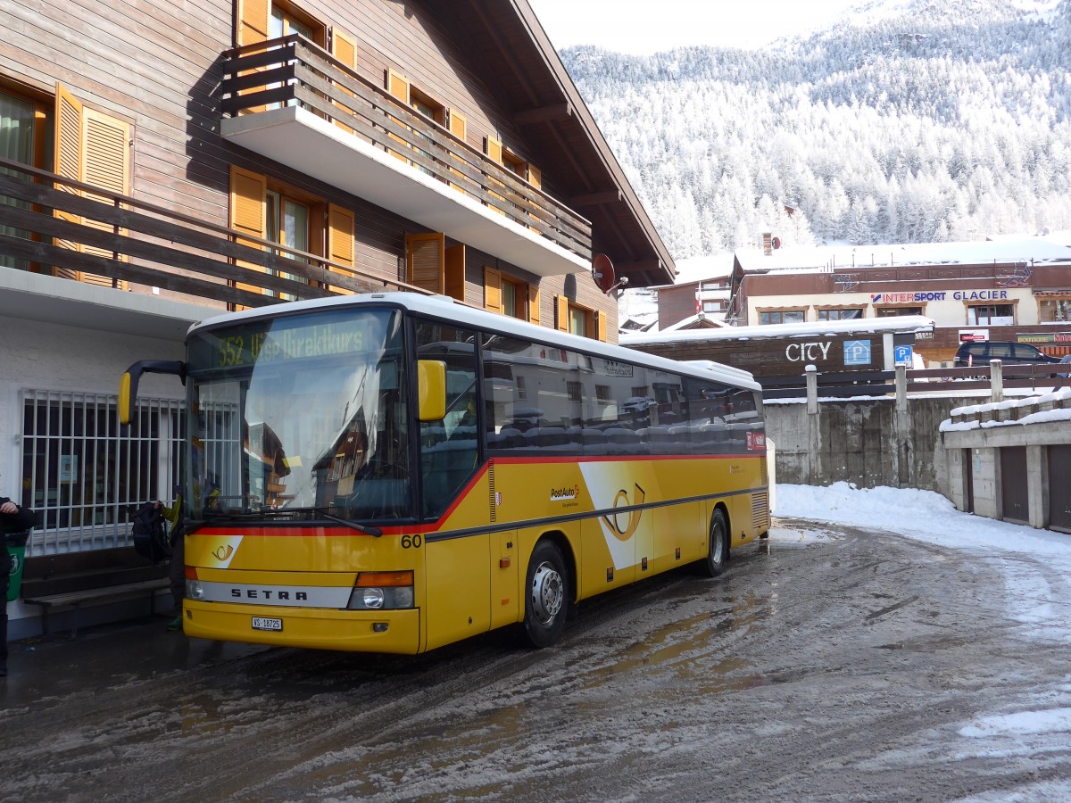 (158'780) - Zerzuben, Visp-Eyholz - Nr. 60/VS 18'725 - Setra am 15. Februar 2015 in Grchen, Post