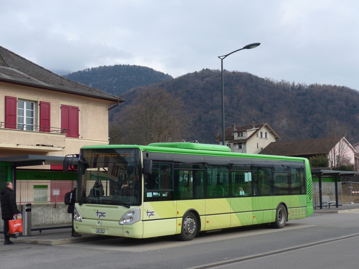 (158'909) - TPC Aigle - VD 745 - Irisbus am 28. Februar 2015 beim Bahnhof Aigle