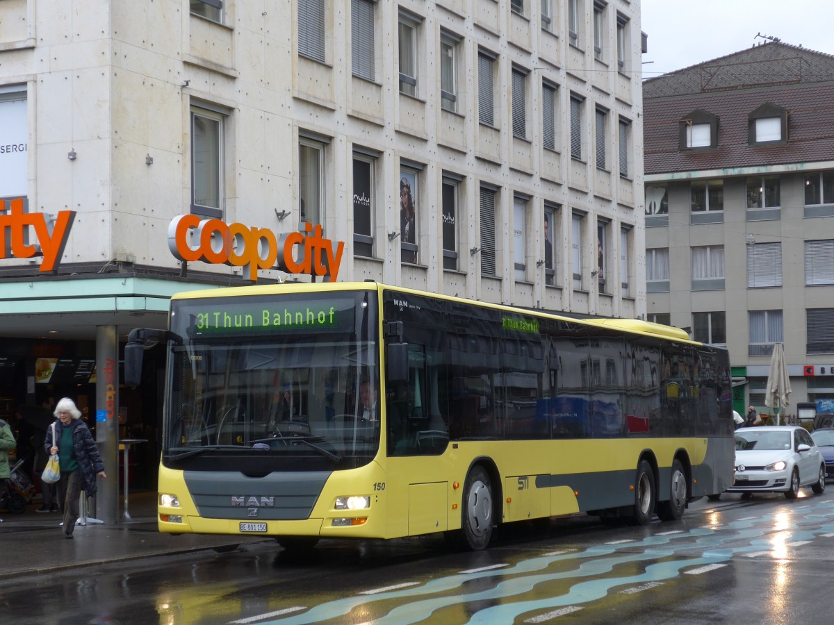 (158'924) - STI Thun - Nr. 150/BE 801'150 - MAN am 2. Mrz 2015 in Thun, Marktgasse