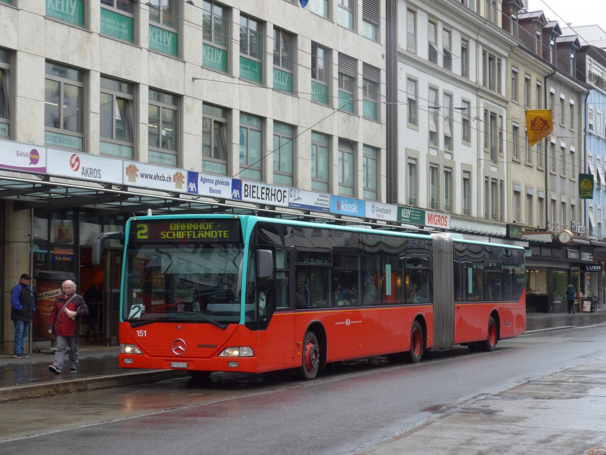 (158'968) - VB Biel - Nr. 151/BE 572'151 - Mercedes am 2. Mrz 2015 in Biel, Guisanplatz