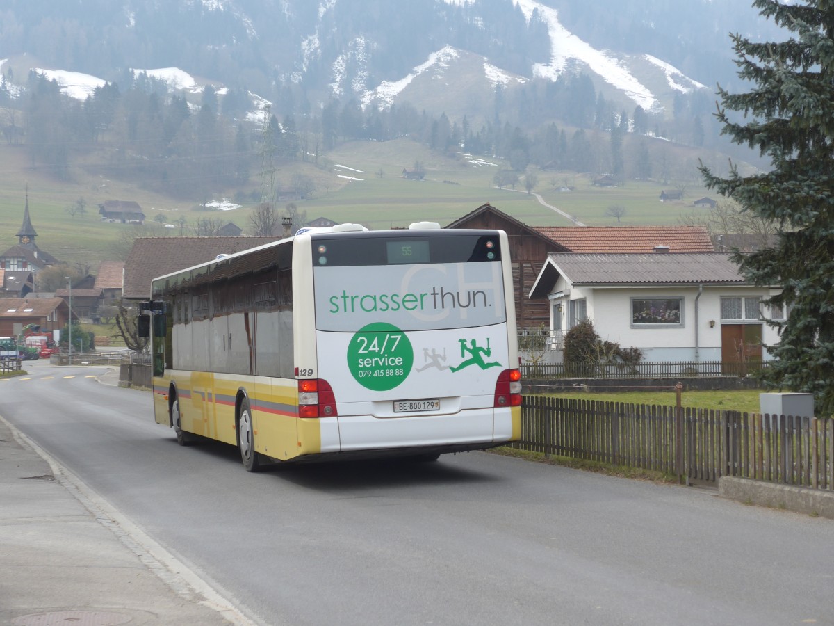 (159'186) - STI Thun - Nr. 129/BE 800'129 - MAN am 16. Mrz 2015 in Reutigen, Viehschauplatz