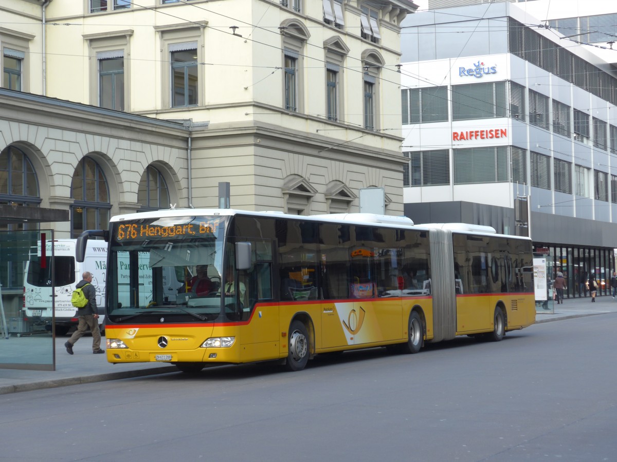 (159'460) - Moser, Flaach - Nr. 278/ZH 611'288 - Mercedes am 27. Mrz 2015 beim Hauptbahnhof Winterthur