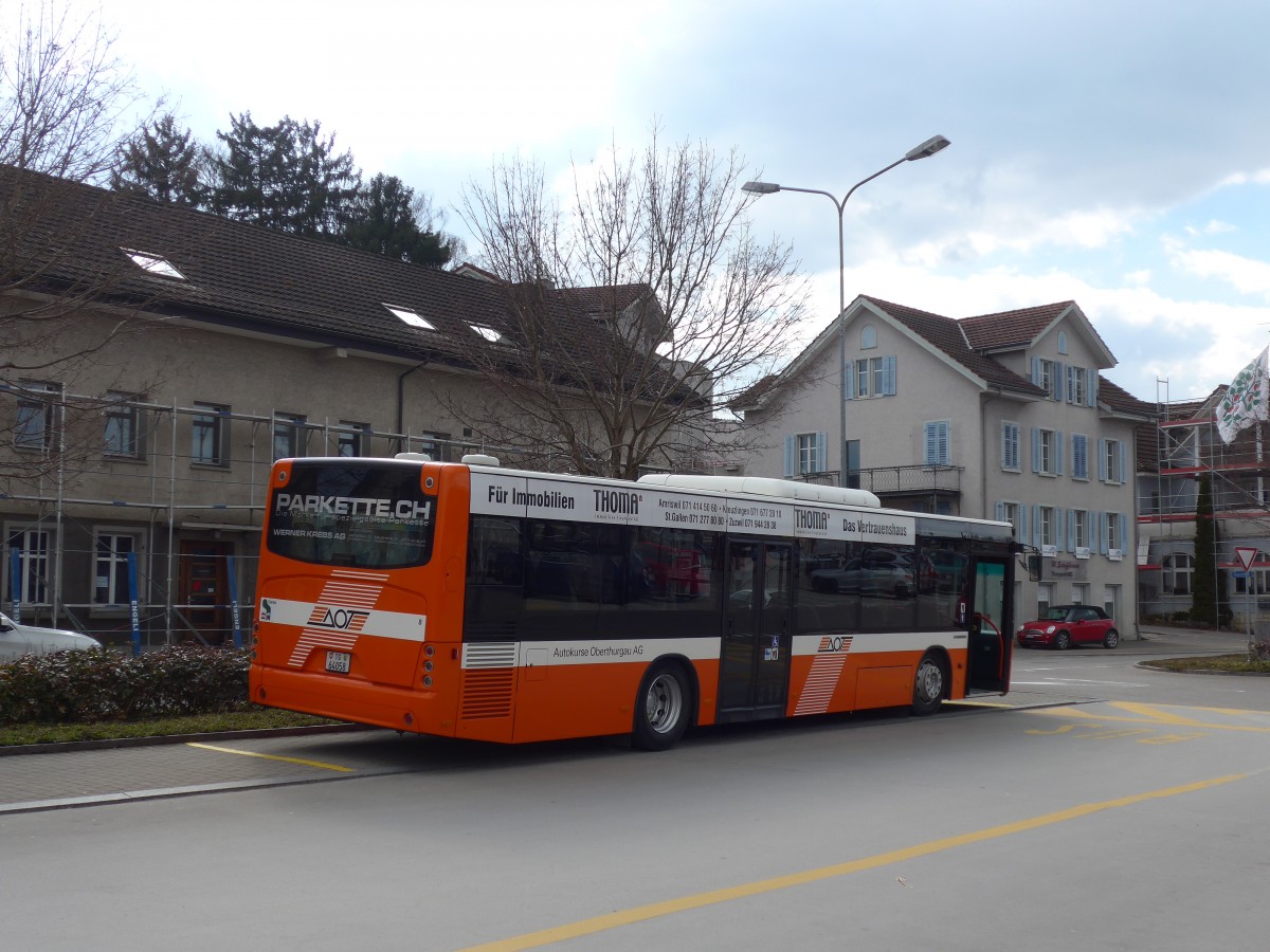 (159'480) - AOT Amriswil - Nr. 8/TG 64'058 - Neoplan am 27. Mrz 2015 beim Bahnhof Amriswil