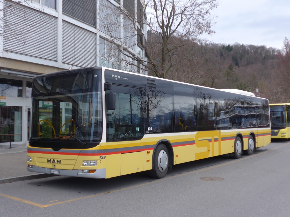 (159'542) - STI Thun - Nr. 139/BE 801'139 - MAN am 2. April 2015 bei der Schifflndte Thun