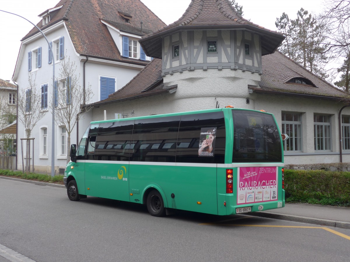 (159'695) - BVB Basel - Nr. 861/BS 6861 - Mercedes/Auwrter am 11. April 2015 beim Bahnhof Riehen