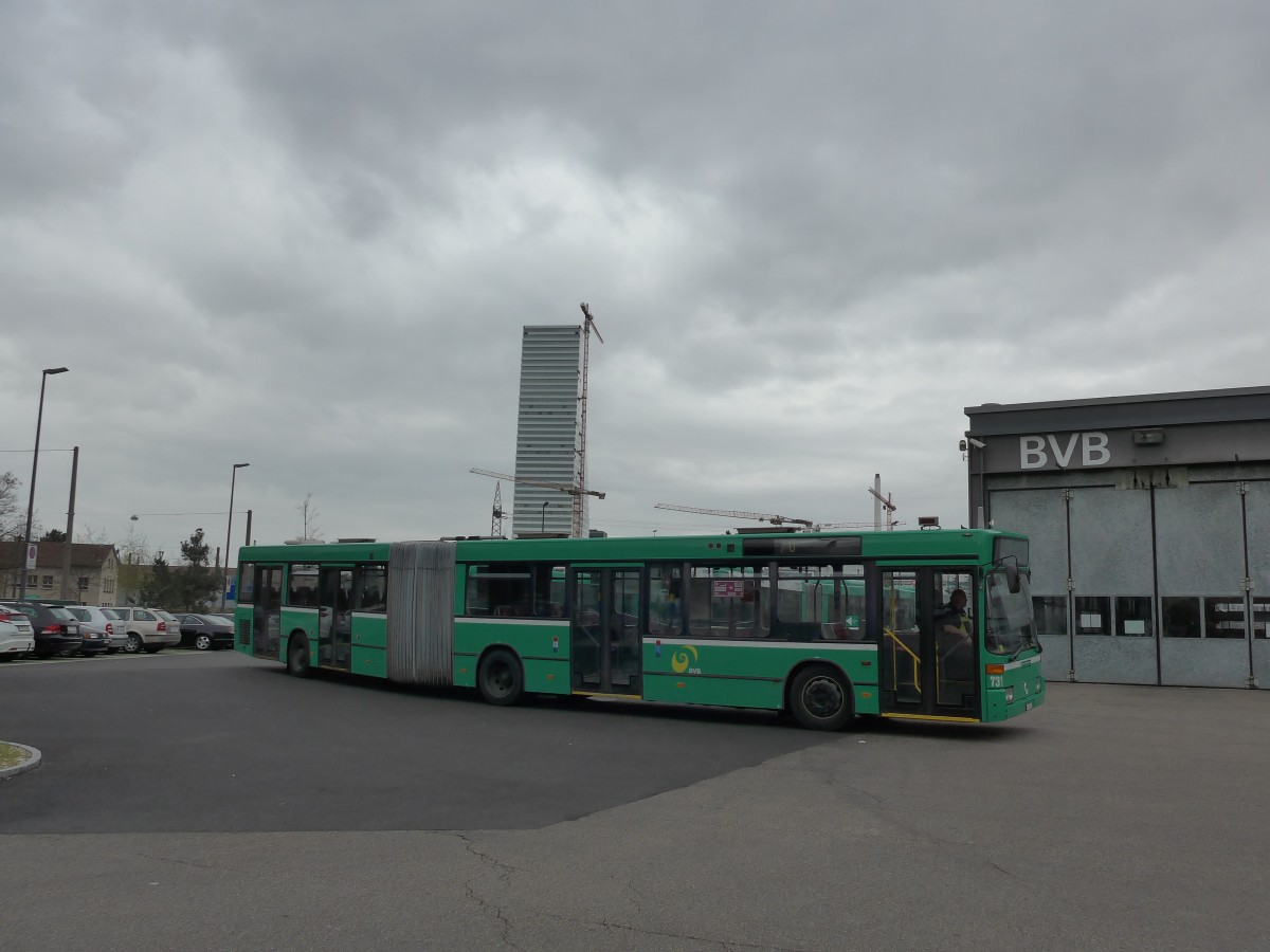 (159'747) - BVB Basel - Nr. 731/BS 3231 - Mercedes (ex VAG Freiburg/D Nr. 927) am 11. April 2015 in Basel, Garage Rankstrasse