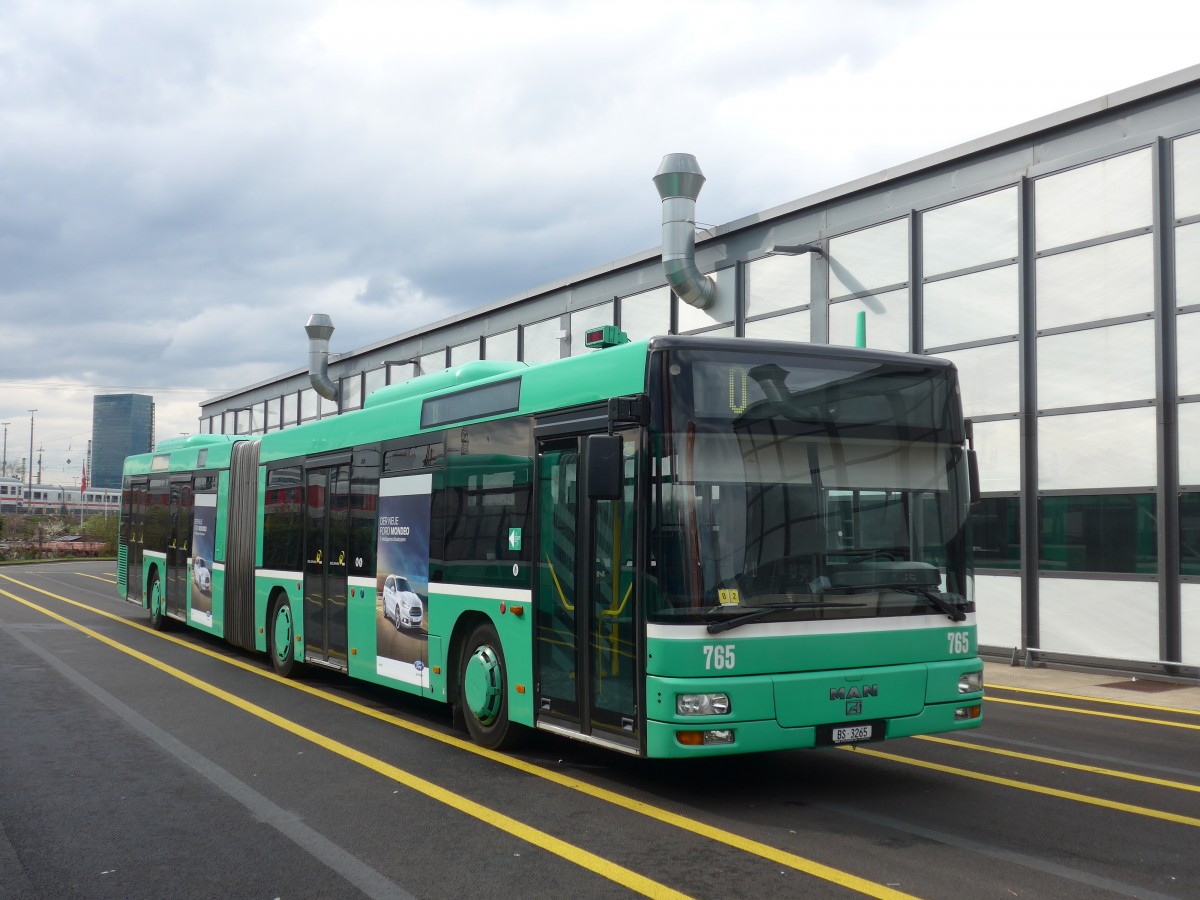 (159'872) - BVB Basel - Nr. 765/BS 3265 - MAN am 11. April 2015 in Basel, Garage Rankstrasse