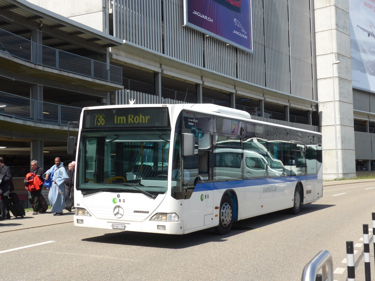 (160'214) - Welti-Furrer, Bassersdorf - Nr. 91/ZH 661'191 - Mercedes (ex Nr. 93) am 8. Mai 2015 in Zrich, Flughafen