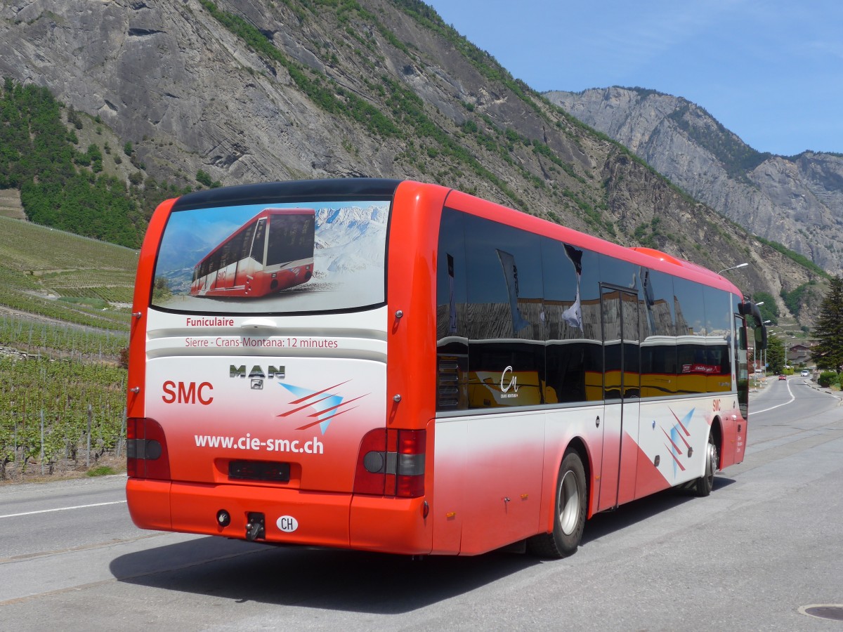 (160'413) - SMC Montana - Nr. 38/VS 374'838 - MAN am 10. Mai 2015 in Leytron, Garage Buchard