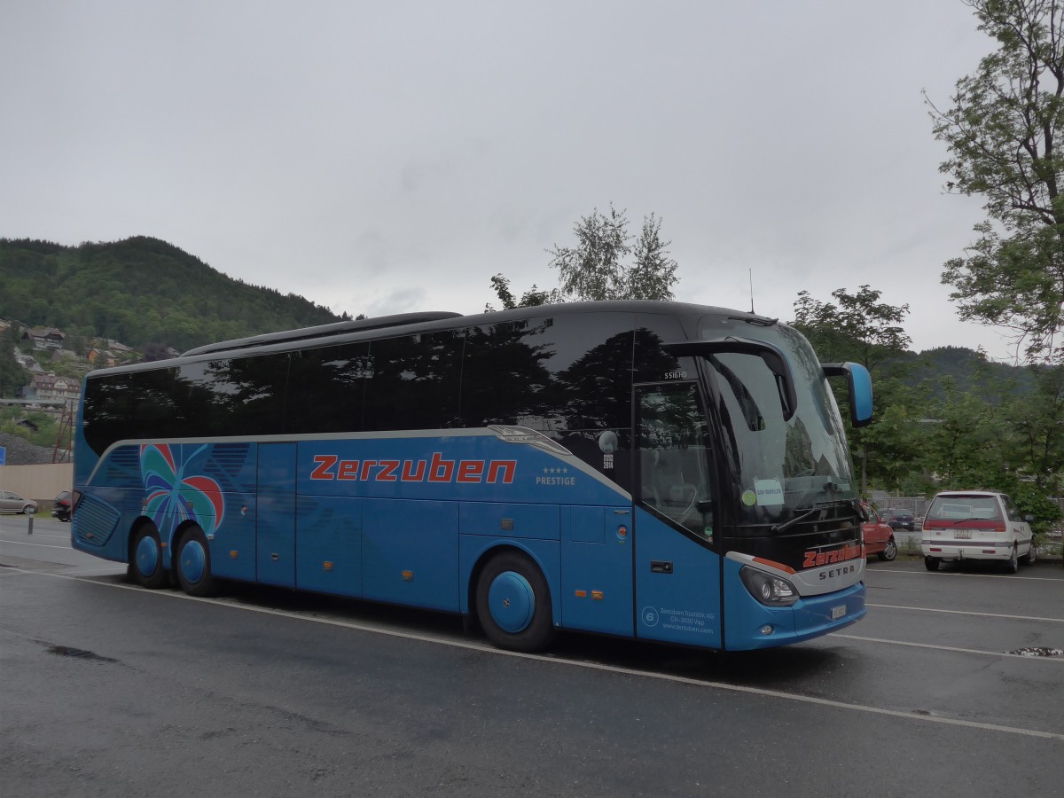 (160'568) - Zerzuben, Visp-Eyholz - Nr. 6/VS 3021 - Setra am 20. Mai 2015 in Thun, Seestrasse