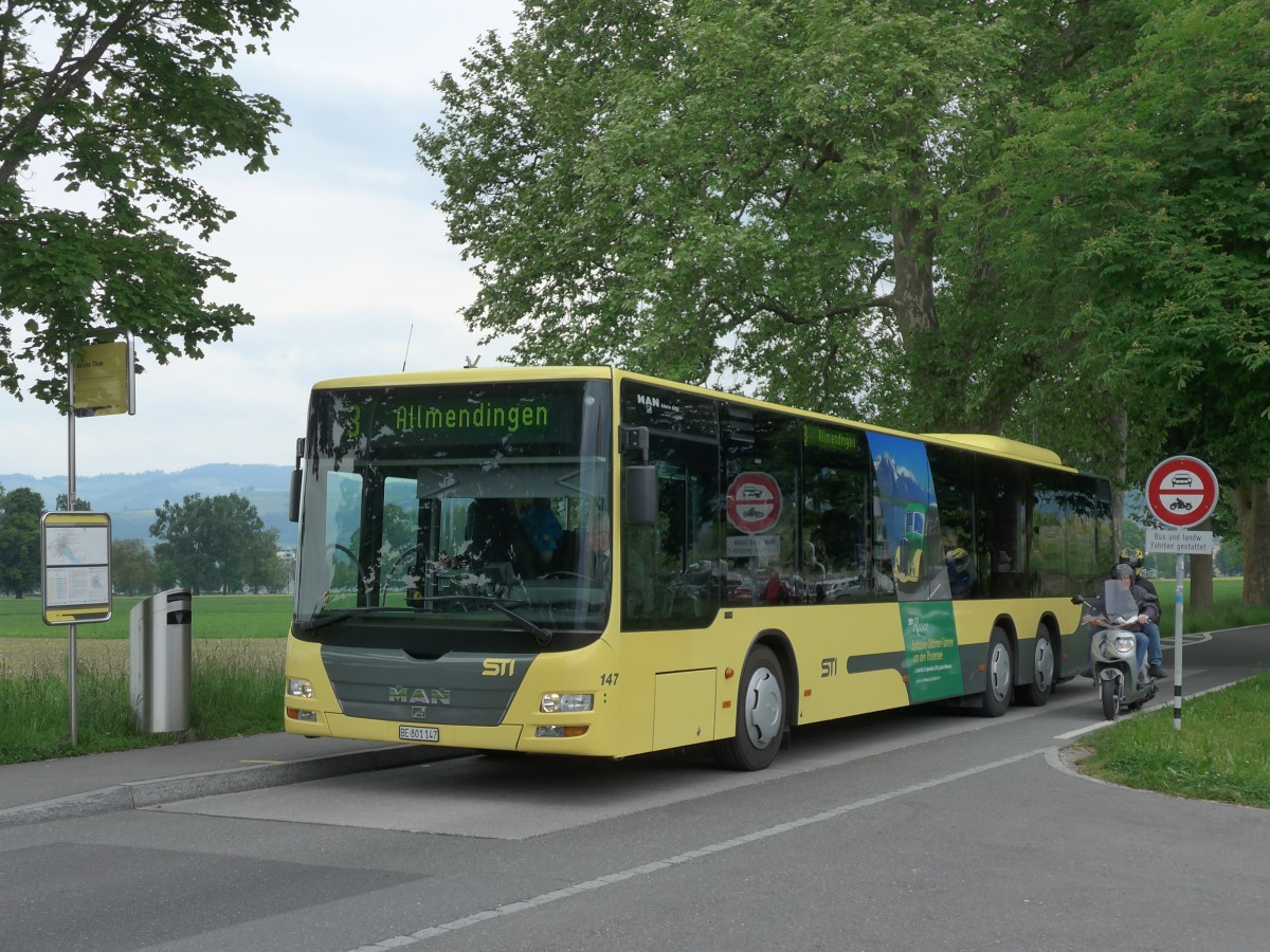 (160'837) - STI Thun - Nr. 147/BE 801'147 - MAN am 23. Mai 2015 in Thun, Arena Thun