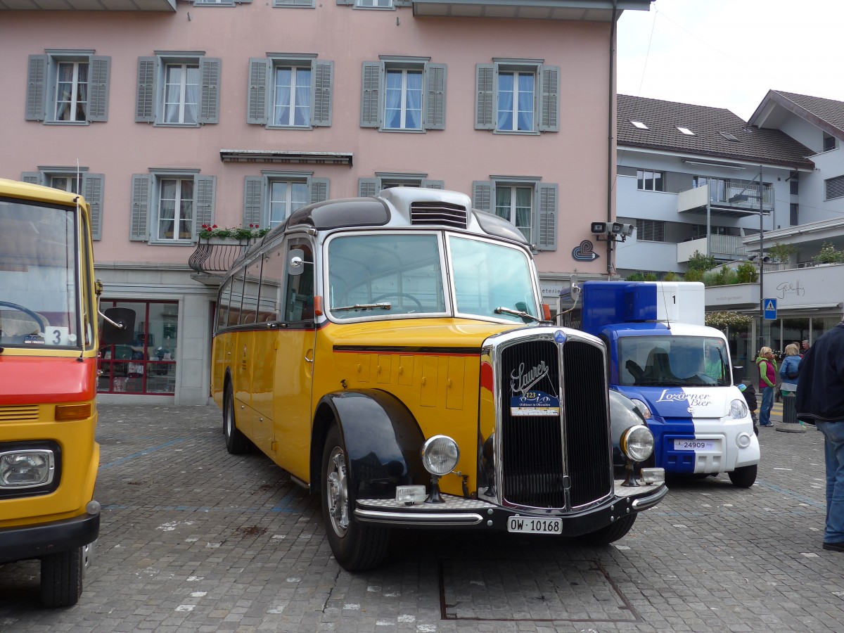 (160'899) - Dillier, Sarnen - OW 10'168 - Saurer/Gangloff (ex AVG Grindelwald; ex P 23'128; ex P 2195) am 24. Mai 2015 in Sarnen, OiO