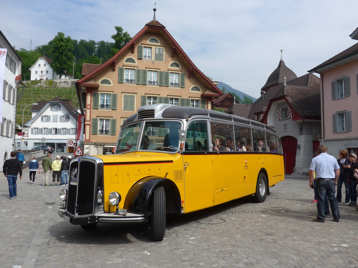 (160'910) - Dillier, Sarnen - OW 10'168 - Saurer/Gangloff (ex AVG Grindelwald; ex P 23'128; ex P 2195) am 24. Mai 2015 in Sarnen, OiO