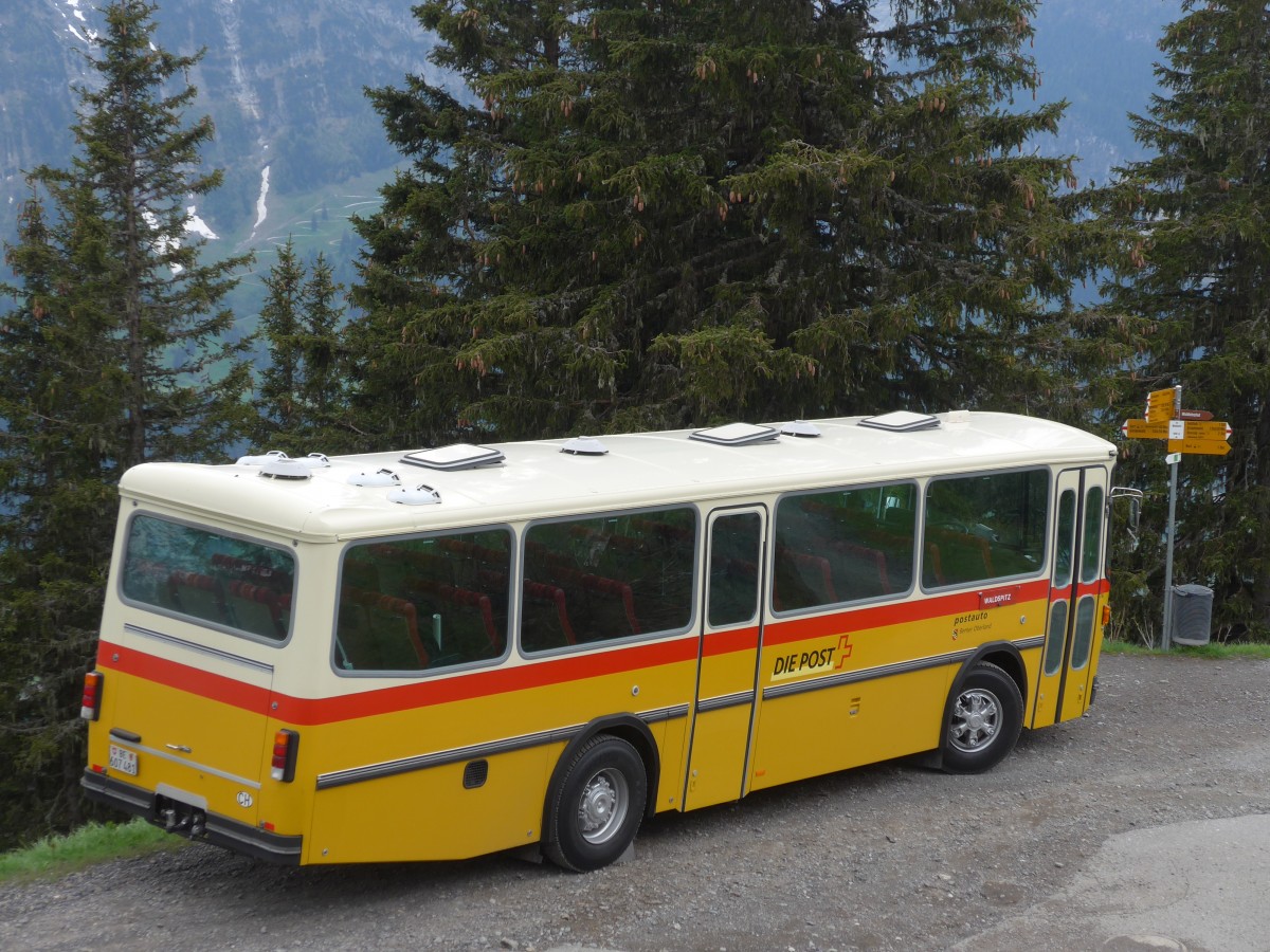 (161'045) - AVG Meiringen - Nr. 74/BE 607'481 - Saurer/R&J (ex PostAuto Berner Oberland; ex P 24'357) am 25. Mai 2015 in Grindelwald, Waldspitz