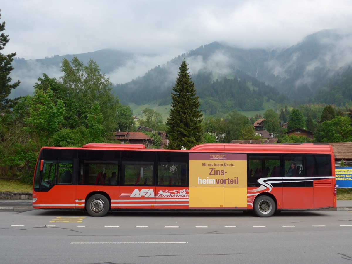 (161'061) - AFA Adelboden - Nr. 27/BE 26'773 - Mercedes am 27. Mai 2015 beim Bahnhof Frutigen