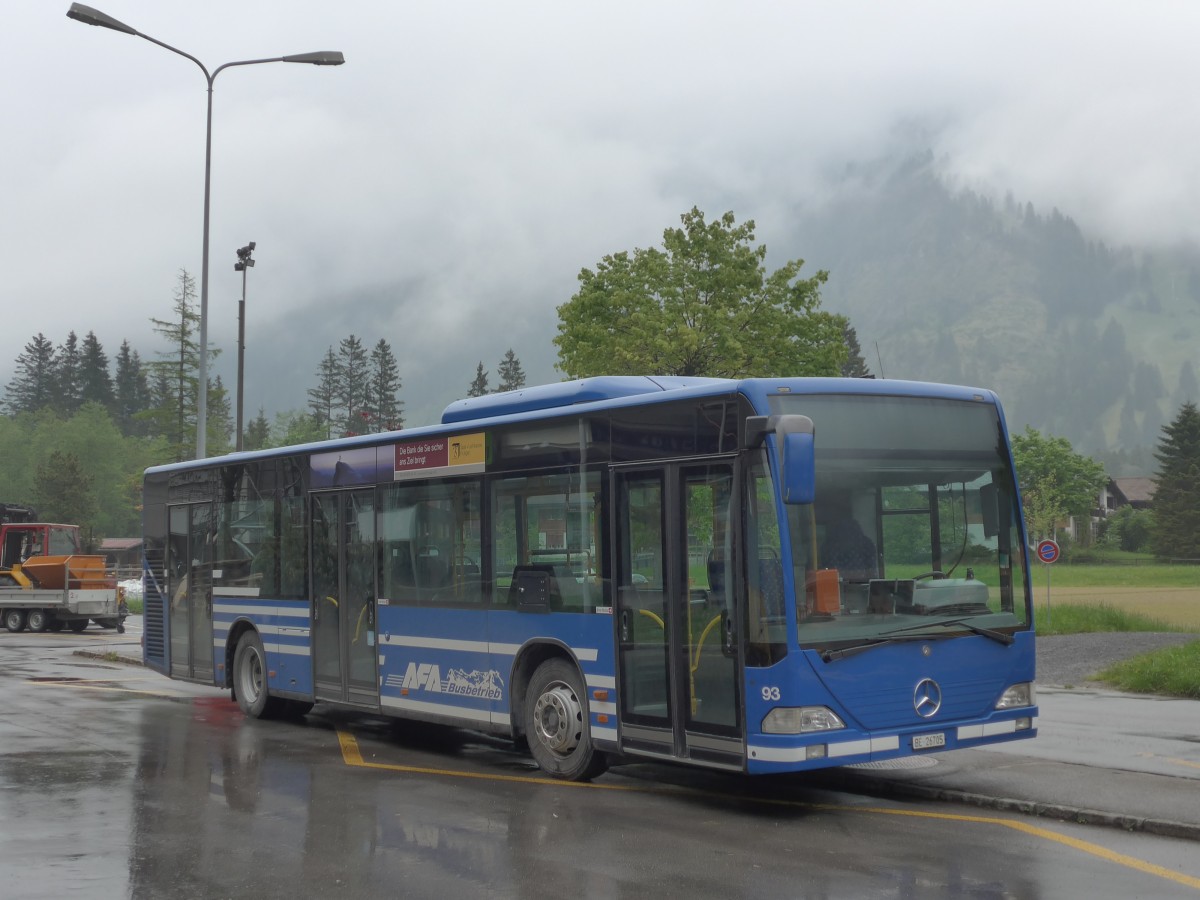 (161'063) - AFA Adelboden - Nr. 93/BE 26'705 - Mercedes (ex Nr. 5) am 27. Mai 2015 beim Bahnhof Kandersteg