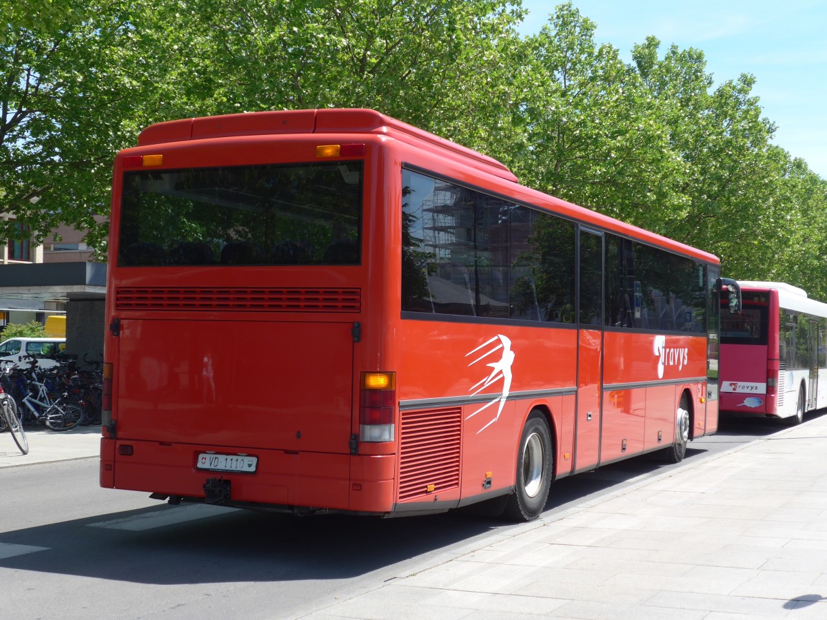 (161'296) - TRAVYS Yverdon - VD 1110 - Setra (ex AFA Adelboden Nr. 5) am 28. Mai 2015 beim Bahnhof Yverdon