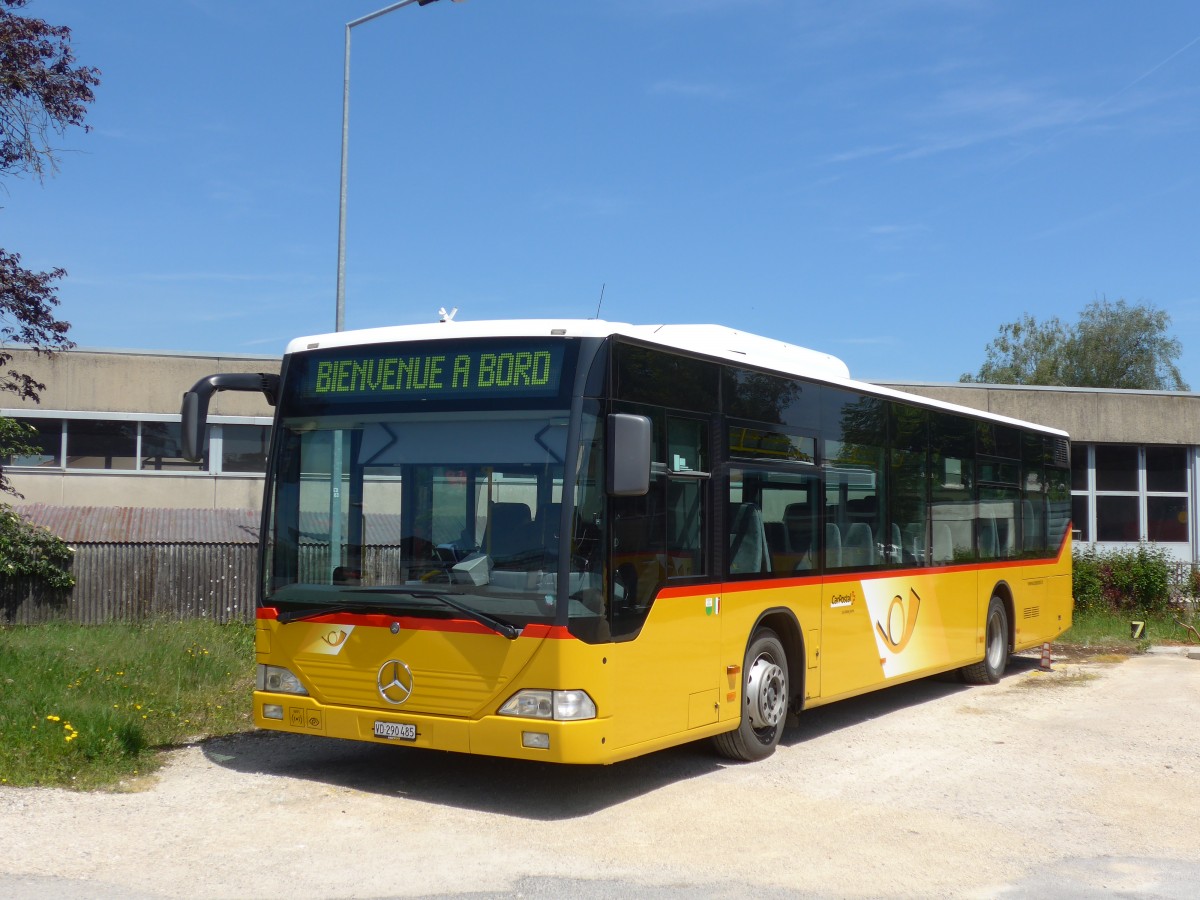 (161'325) - CarPostal Ouest - VD 290'485 - Mercedes (ex Geinoz, Yverdon) am 28. Mai 2015 in Yverdon, Garage