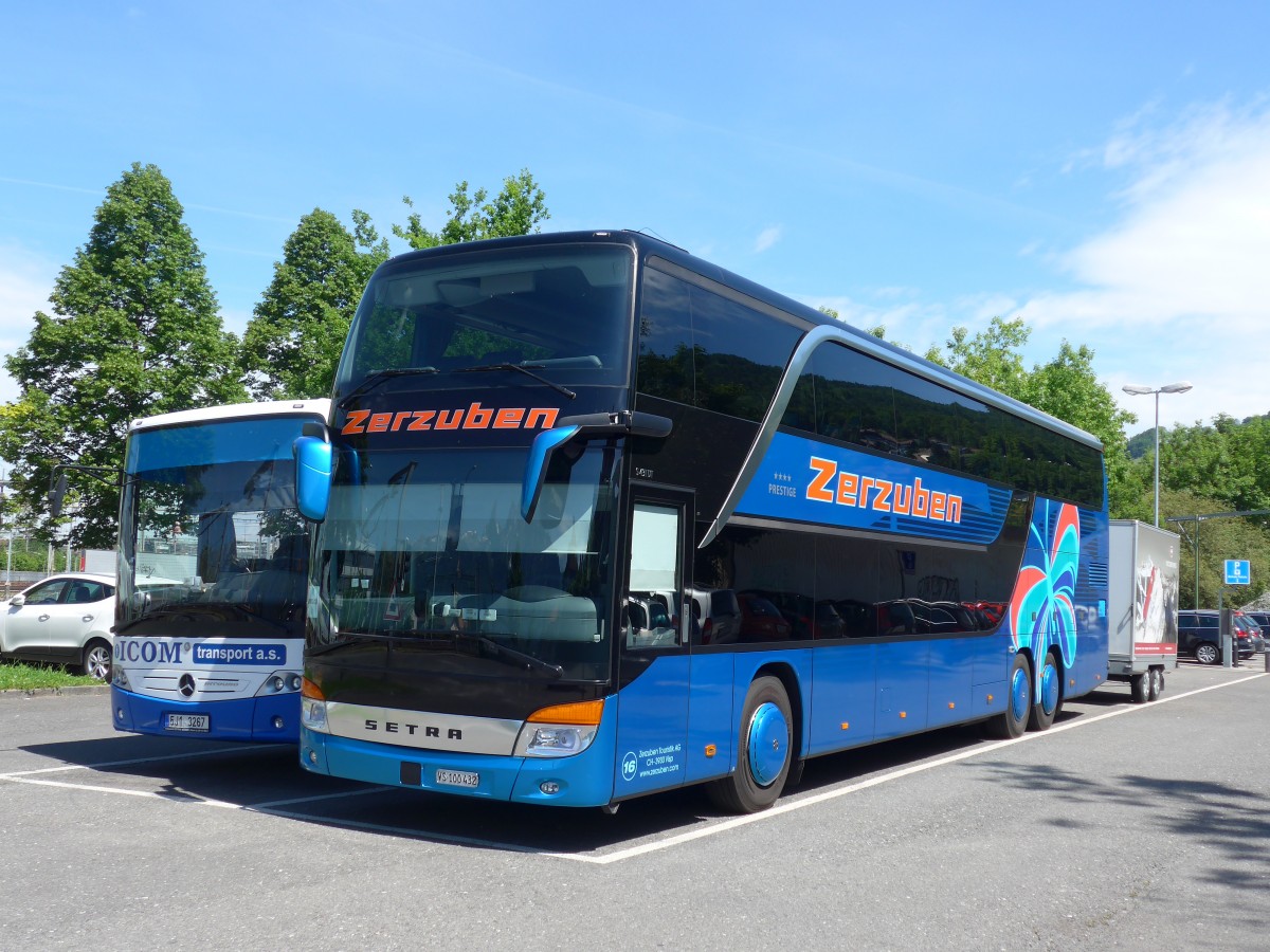 (161'423) - Zerzuben, Visp-Eyholz - Nr. 16/VS 100'432 - Setra am 29. Mai 2015 in Thun, Seestrasse