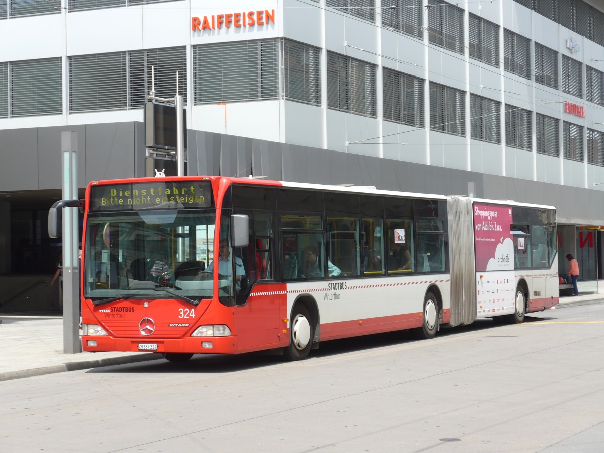 (161'619) - SW Winterthur - Nr. 324/ZH 687'324 - Mercedes am 31. Mai 2015 beim Hauptbahnhof Winterthur