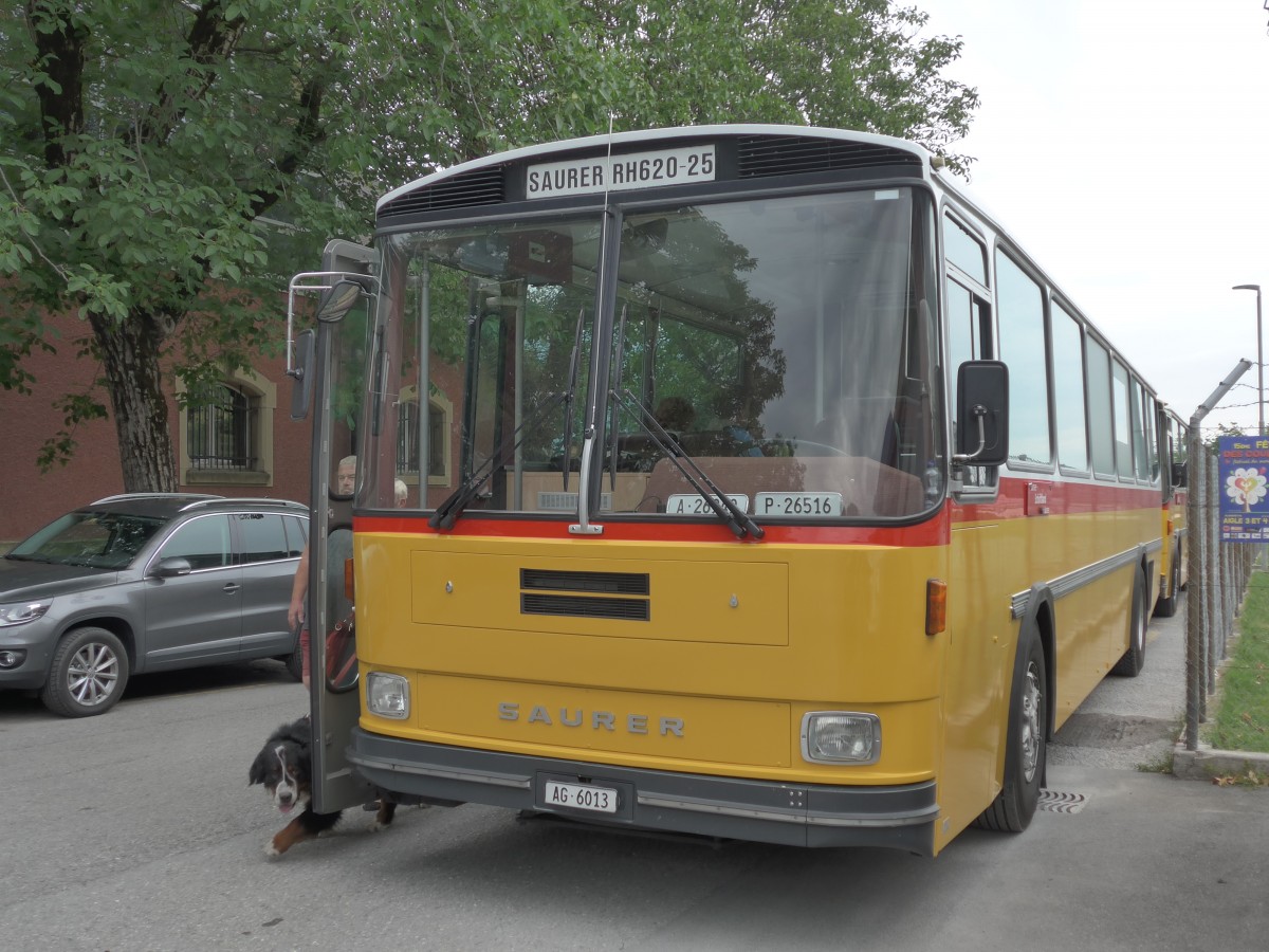 (162'204) - Gloor, Staufen - AG 6013 - Saurer/Hess (ex ALMAT, Tagelswangen; ex P 26'516) am 20. Juni 2015 in Aigle, Saurertreffen