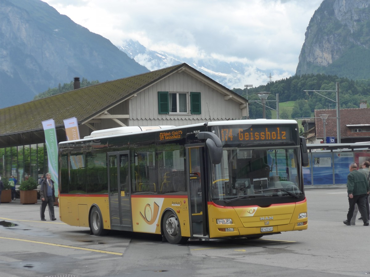 (162'404) - AVG Meiringen - Nr. 61/BE 422'461 - MAN/Gppel am 20. Juni 2015 in Meiringen, Postautostation