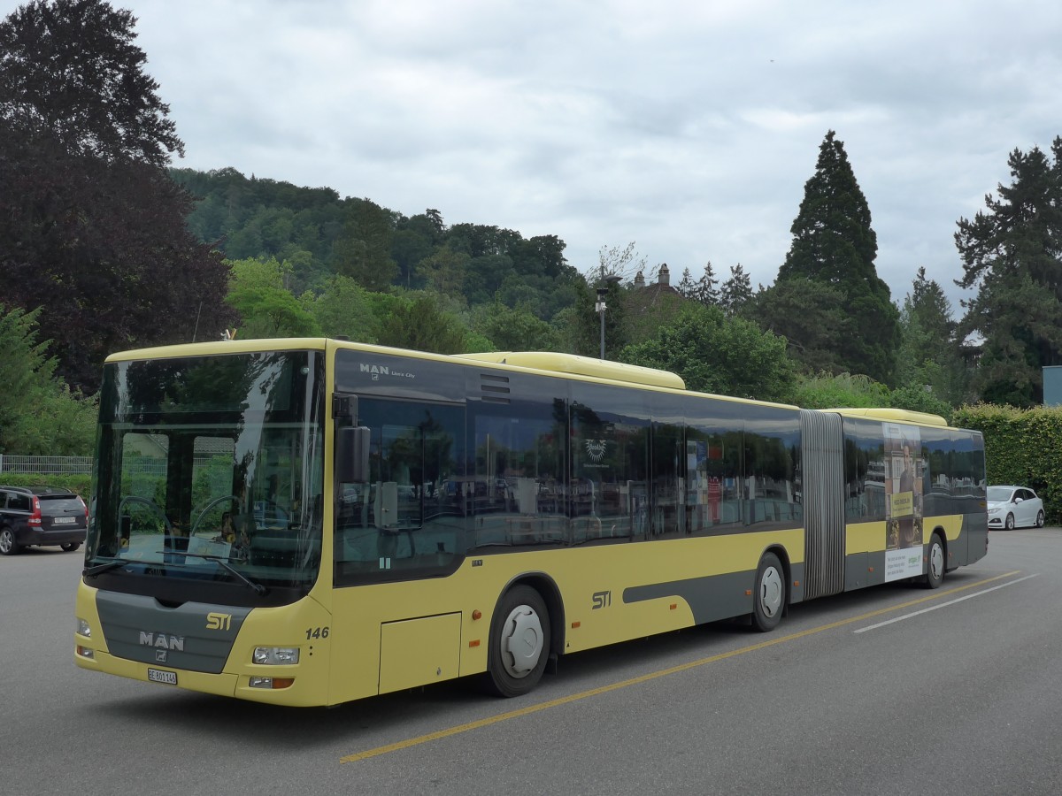 (162'456) - STI Thun - Nr. 146/BE 801'146 - MAN am 21. Juni 2015 bei der Schifflndte Thun