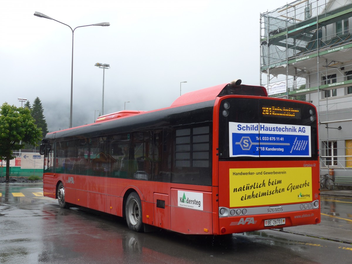 (162'476) - AFA Adelboden - Nr. 30/BE 26'703 - Solaris am 23. Juni 2015 beim Bahnhof Kandersteg