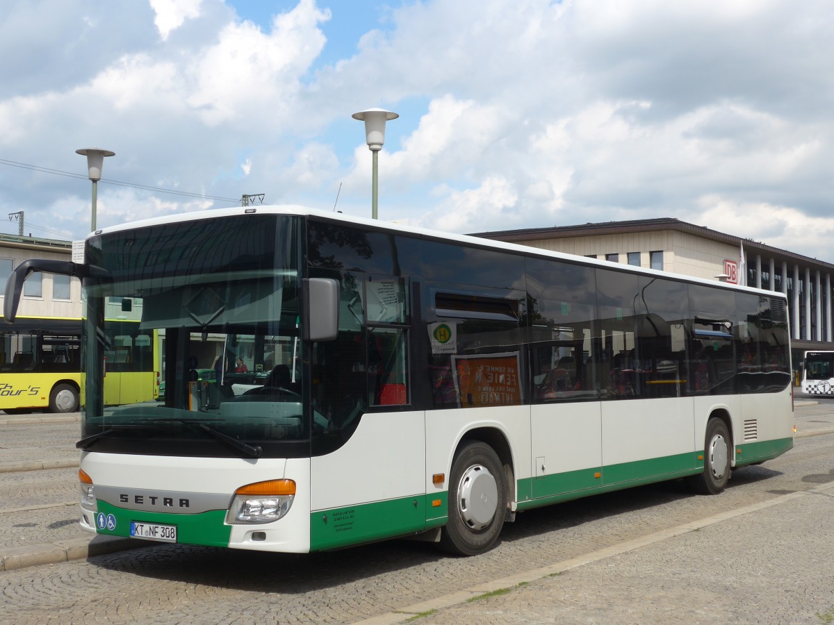 (162'723) - Burlein, Abtswind - KT-NF 308 - Setra am 27. Juni 2015 beim Bahnhof Wrzburg