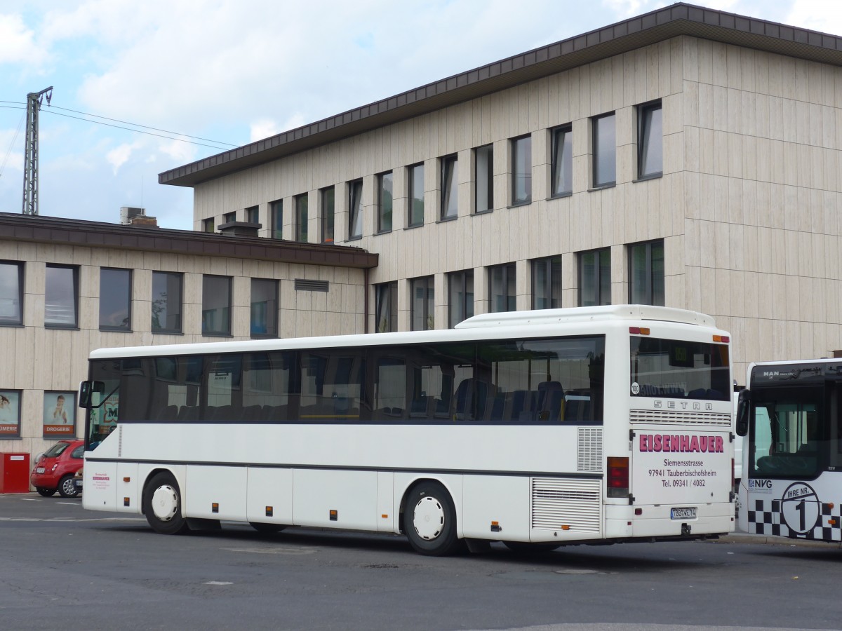 (162'724) - Eisenhauer, Taubersbischofsheim - TBB-WE 74 - Setra am 27. Juni 2015 beim Bahnhof Wrzburg