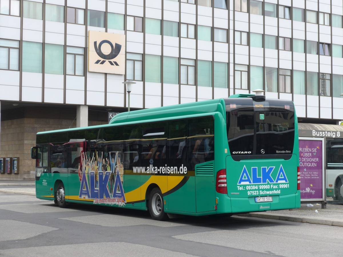 (162'748) - ALKA-Reisen, Schwanfeld - SW-DD 1003 - Mercedes am 27. Juni 2015 beim Bahnhof Wrzburg