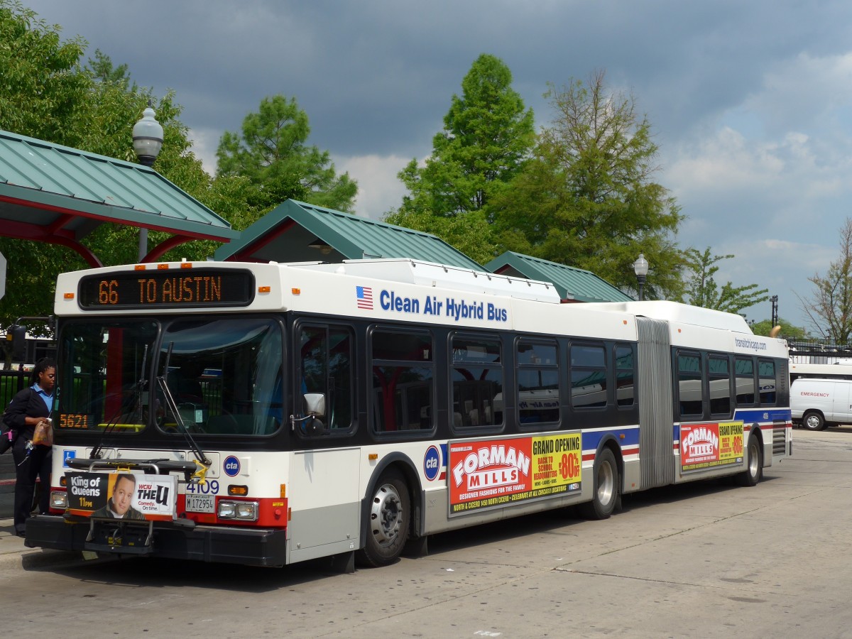 (163'106) - CTA Chicago - Nr. 4109/M 172'954 - New Flyer am 18. Juli 2014 in Chicago, Navy Pier