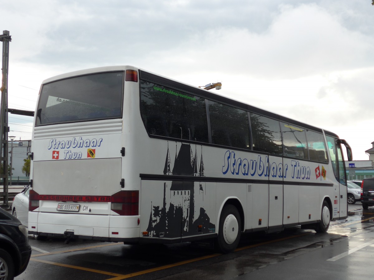 (163'312) - Straubhaar, Thun - Nr. 2/BE 555'977 - Setra am 14. August 2015 in Thun, CarTerminal