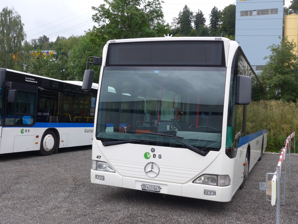 (163'349) - Maag, Kloten - Nr. 47/ZH 411'047 - Mercedes (ex VBZ Zrich Nr. 291; ex VZO Grningen Nr. 15) am 15. August 2015 in Kloten, EvoBus