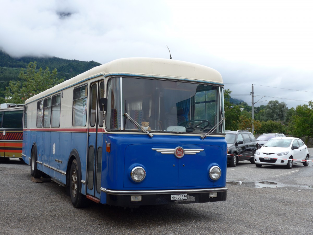 (163'564) - Aus der Schweiz: Oswald, Hausen a.A. - ZH 736'339 - FBW/Hess (ex AAGR Rothenburg Nr. 44) am 16. August 2015 in Schaan, Wohnbustreffen