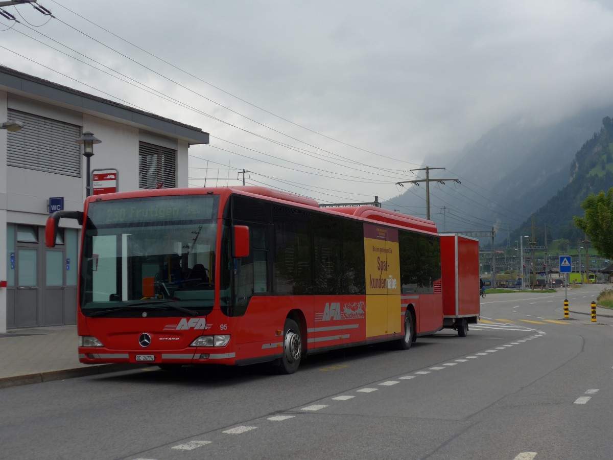 (163'638) - AFA Adelboden - Nr. 95/BE 26'774 - Mercedes am 17. August 2015 beim Bahnhof Frutigen