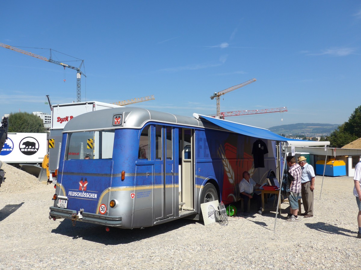 (164'045) - Feldschlsschen, Rheinfelden - AG 6264 - Saurer/Saurer (ex VBZ Zrich Nr. 284) am 29. August 2015 in Oberkirch, CAMPUS Sursee